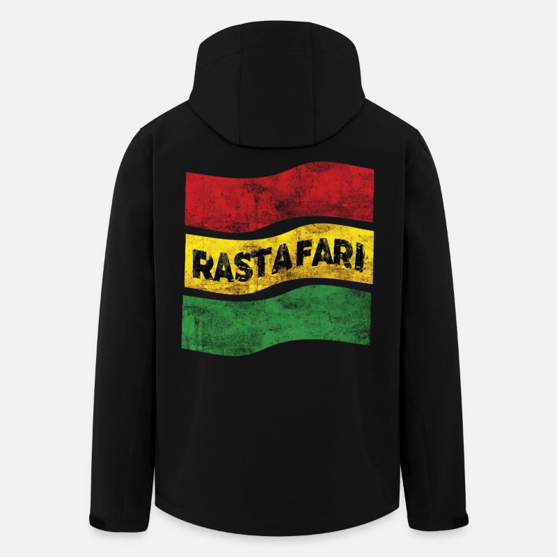 Rastafari Flag - Men’s Recycled Softshell Jacket by Stanley/Stella - black