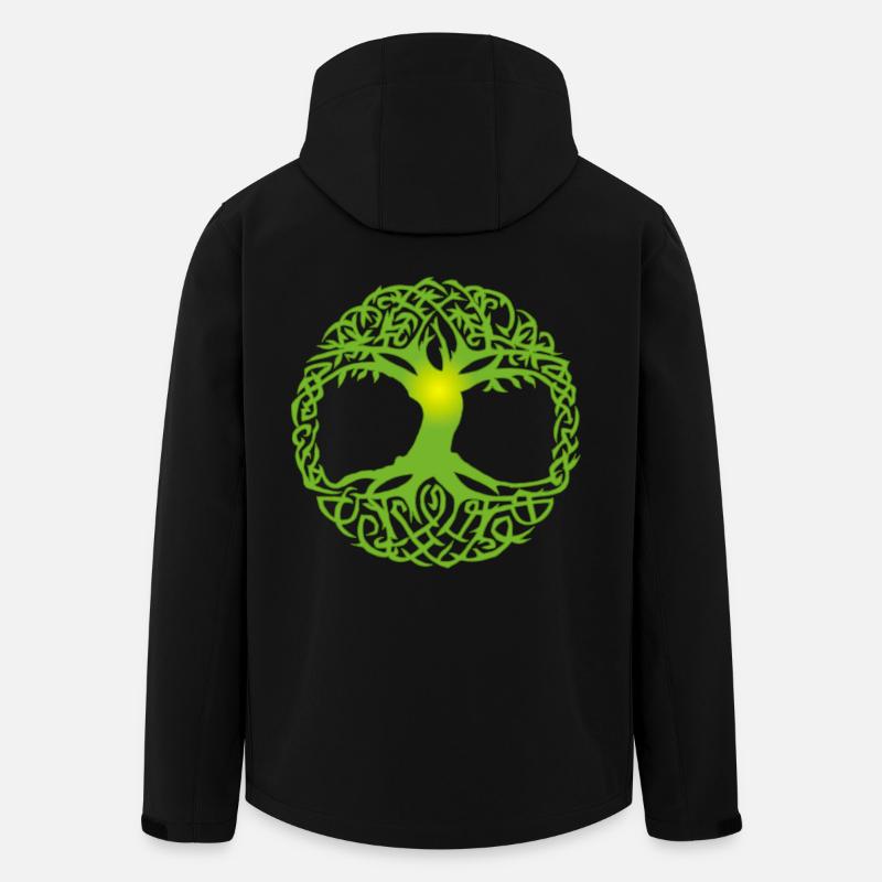 Arbre celtique - Veste softshell homme en polyester recyclé Stanley/Stella - noir