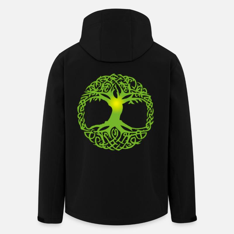 Celtic tree - Men’s Recycled Softshell Jacket by Stanley/Stella - black