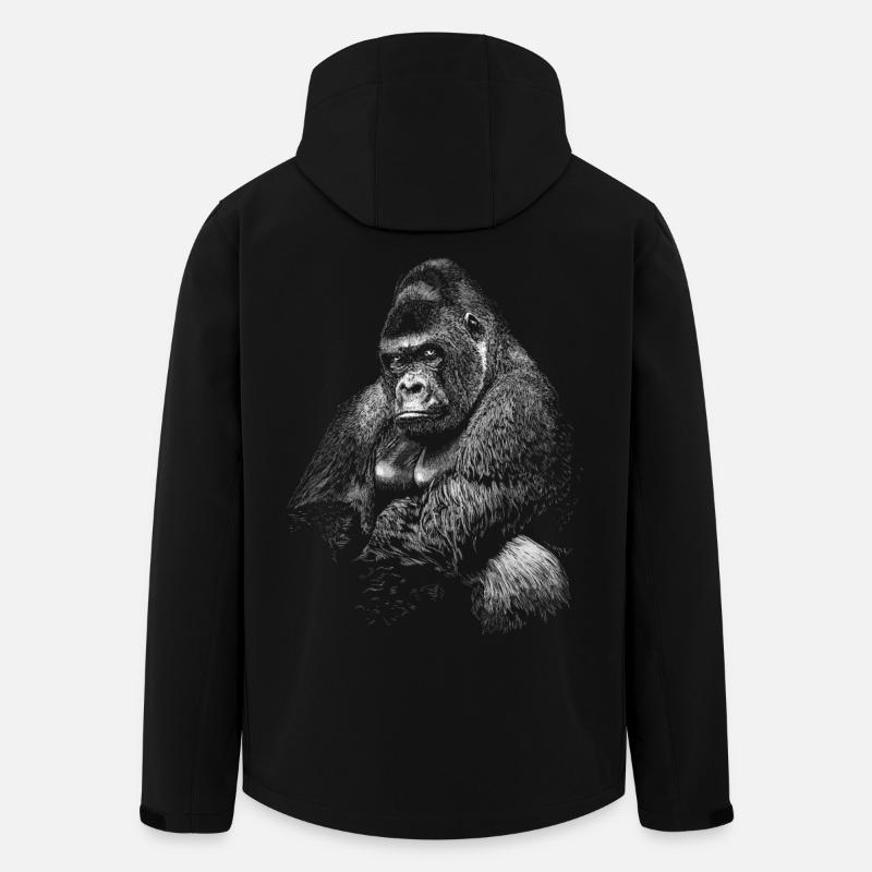 Gorilla - Veste softshell homme en polyester recyclé Stanley/Stella - noir