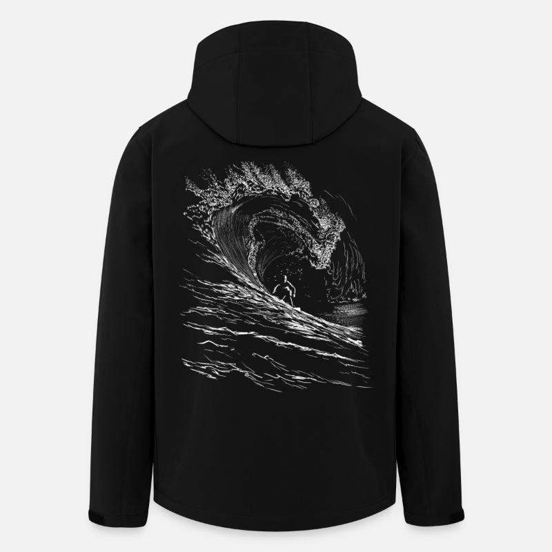 Surfing - Recycelte Männer Softshell-Jacke von Stanley/Stella - Schwarz