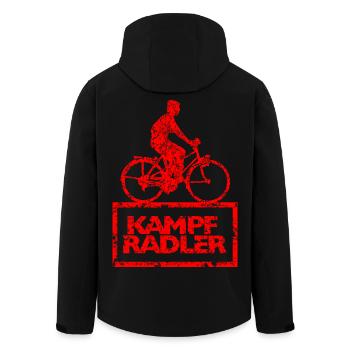 Kampfradler Fahrrad Anhänger Fahrradfahrer Sticker - Recycelte Männer Softshell-Jacke von Stanley/Stella - Schwarz - Hinten - AI Model Male 185 light (185cm)