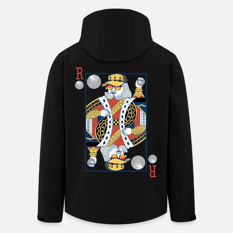 Roi de petanque v2 - Veste softshell homme en polyester recyclé Stanley/Stella - noir