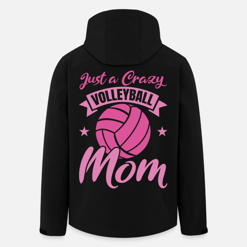 Lustige Volleyball Mama - Recycelte Männer Softshell-Jacke von Stanley/Stella - Schwarz