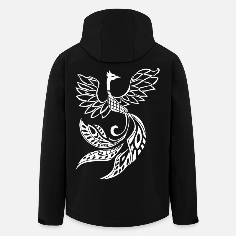 Weißer Phönixvogel - Recycelte Männer Softshell-Jacke von Stanley/Stella - Schwarz