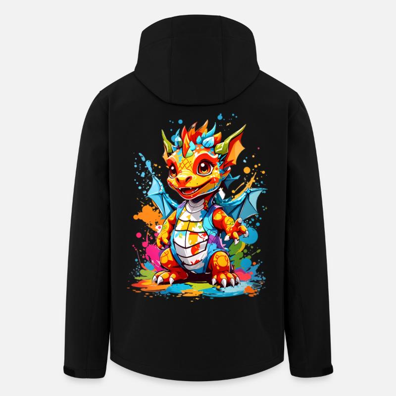 Drachen - Recycelte Männer Softshell-Jacke von Stanley/Stella - Schwarz