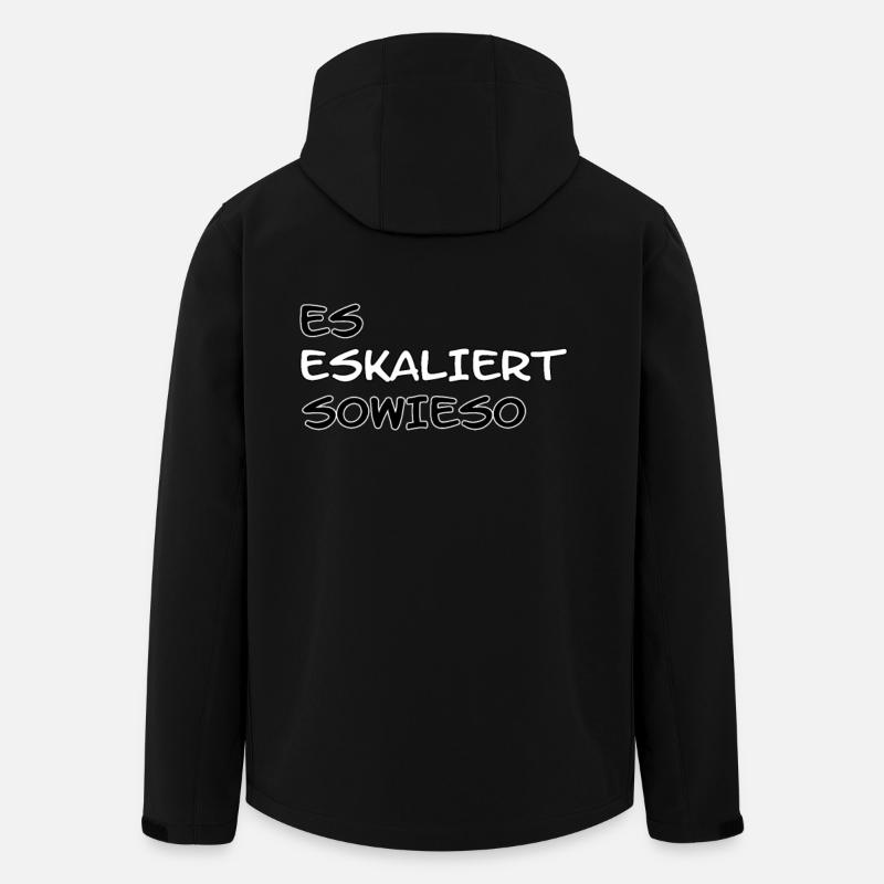 Es Eskaliert Sowieso... - Recycelte Männer Softshell-Jacke von Stanley/Stella - Schwarz