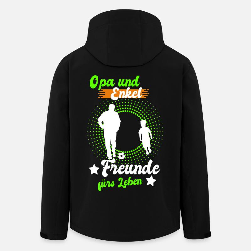 Opa und Enkel Freunde - Recycelte Männer Softshell-Jacke von Stanley/Stella - Schwarz
