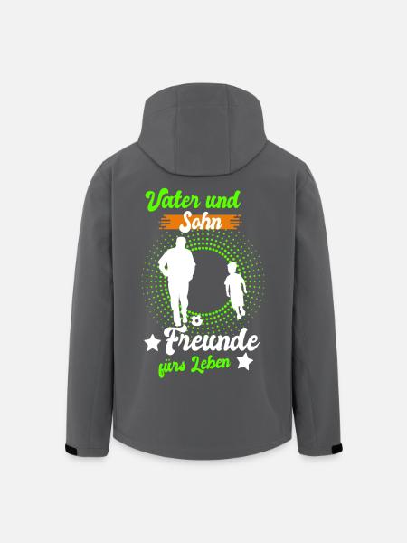 Vater und Sohn Freunde - Recycelte Männer Softshell-Jacke von Stanley/Stella - Schwarz