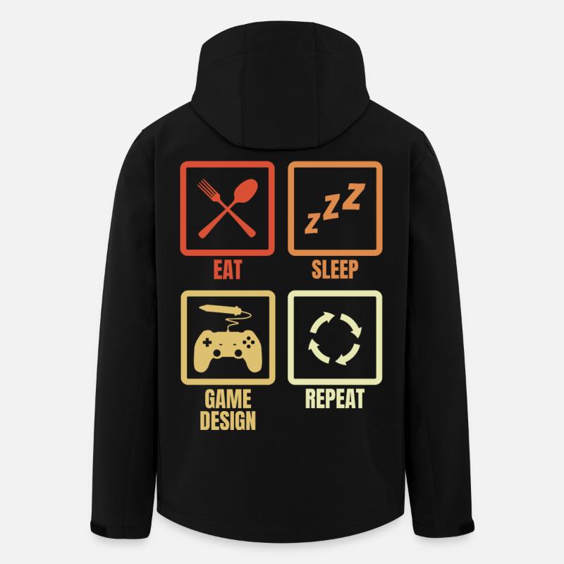 Game Designer Schedule - Men’s Recycled Softshell Jacket by Stanley/Stella - black