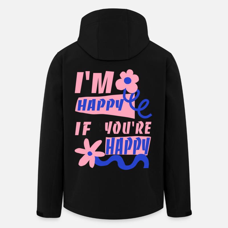 Ich freue mich, wenn du glücklich bist - Recycelte Männer Softshell-Jacke von Stanley/Stella - Schwarz