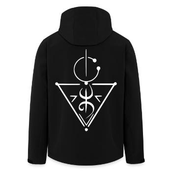 Signe Symbole Amazigh Berbère - Veste softshell homme en polyester recyclé Stanley/Stella - noir - Dos - AI Model Male 185 light (185cm)