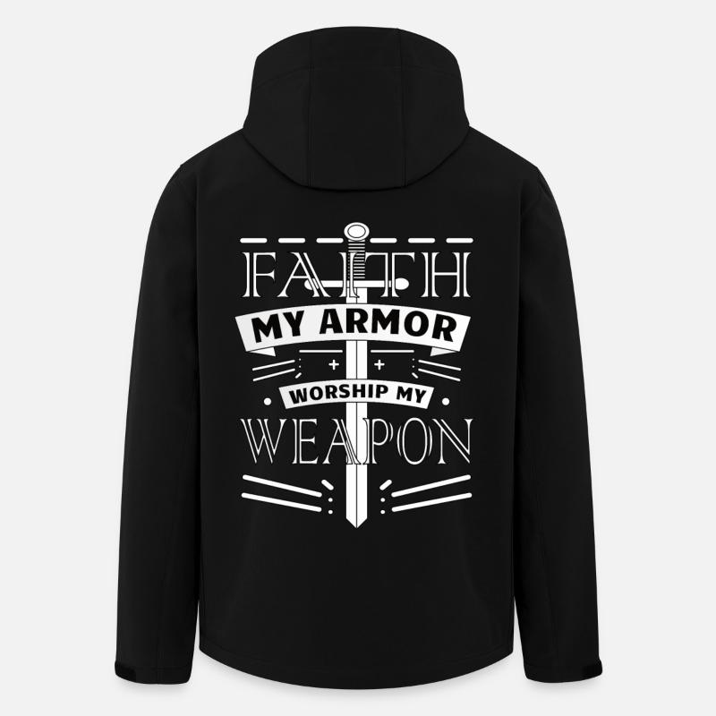 Faith and Worship - Men’s Recycled Softshell Jacket by Stanley/Stella - black