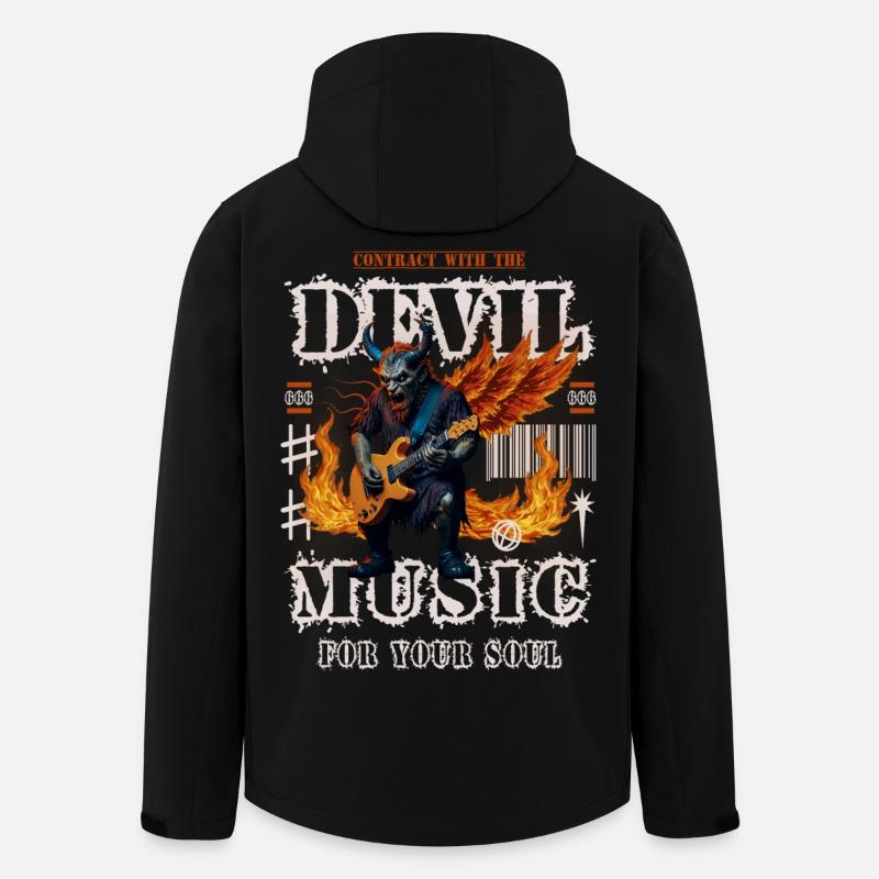 Teufel Rock Musik - Recycelte Männer Softshell-Jacke von Stanley/Stella - Schwarz