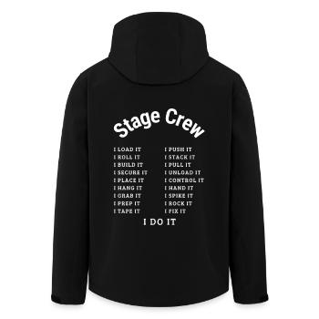 Équipe de scène ; Je le fais Blanc - Veste softshell homme en polyester recyclé Stanley/Stella - noir - Dos - AI Model Male 185 light (185cm)