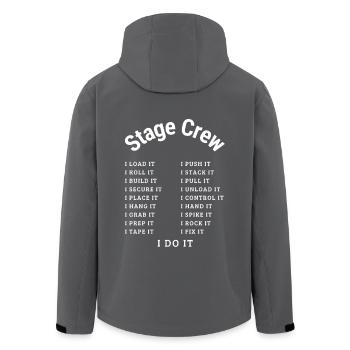Équipe de scène ; Je le fais Blanc - Veste softshell homme en polyester recyclé Stanley/Stella - charbon - Dos - AI Model Male 185 light (185cm)