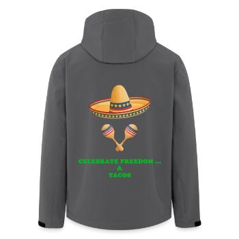 Celebrate Freedom... And Tacos - Men’s Recycled Softshell Jacket by Stanley/Stella - black - Back - AI Model Male 185 light (185cm)