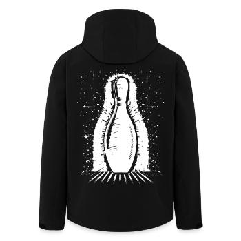 Bowling Pin - Recycelte Männer Softshell-Jacke von Stanley/Stella - Schwarz - Hinten - AI Model Male 185 light (185cm)