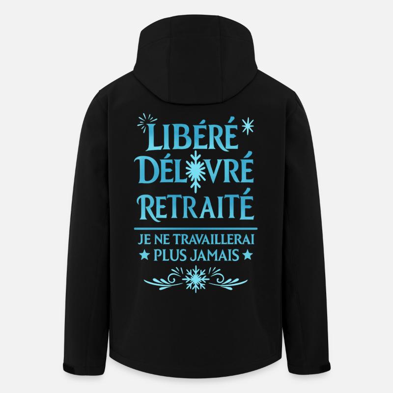 Released, Delivered, Retired - Men’s Recycled Softshell Jacket by Stanley/Stella - black