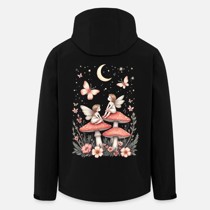 Märchenhafte Zwergenflügel Fantasieillustration - Recycelte Männer Softshell-Jacke von Stanley/Stella - Schwarz