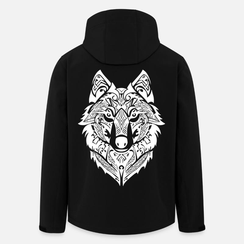 Tribal Wolf Nordic Tattoo - Recycelte Männer Softshell-Jacke von Stanley/Stella - Schwarz