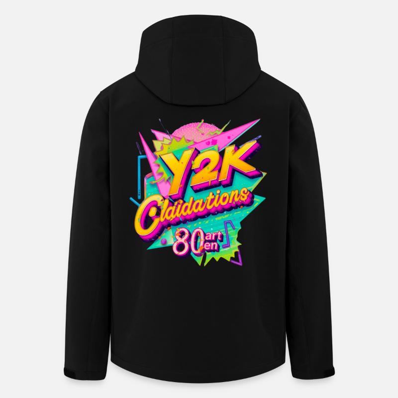 Y2K Retro Feier Design - Recycelte Männer Softshell-Jacke von Stanley/Stella - Schwarz