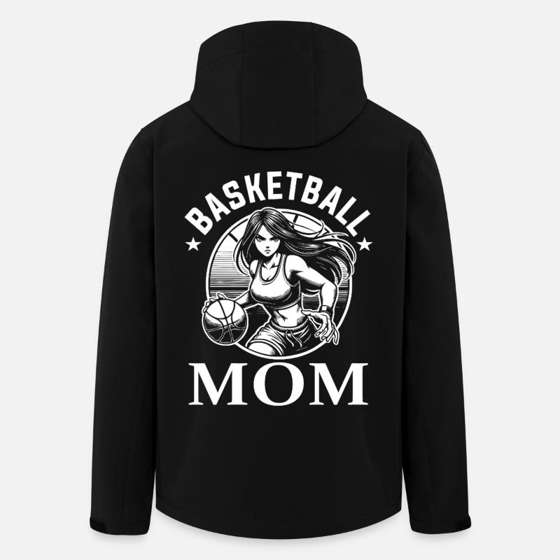 Basketball Mom Design – Stolz & Teamgeist - Veste softshell homme en polyester recyclé Stanley/Stella - noir