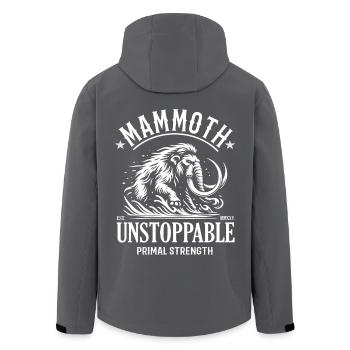 Mammoth Design – Primal Strength - Recycelte Männer Softshell-Jacke von Stanley/Stella - Anthrazit - Hinten - AI Model Male 185 light (185cm)