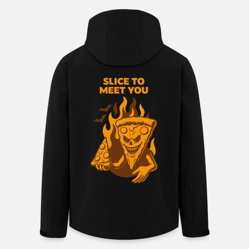 Devilish Pizza - Slice to meet you - Men’s Recycled Softshell Jacket by Stanley/Stella - black