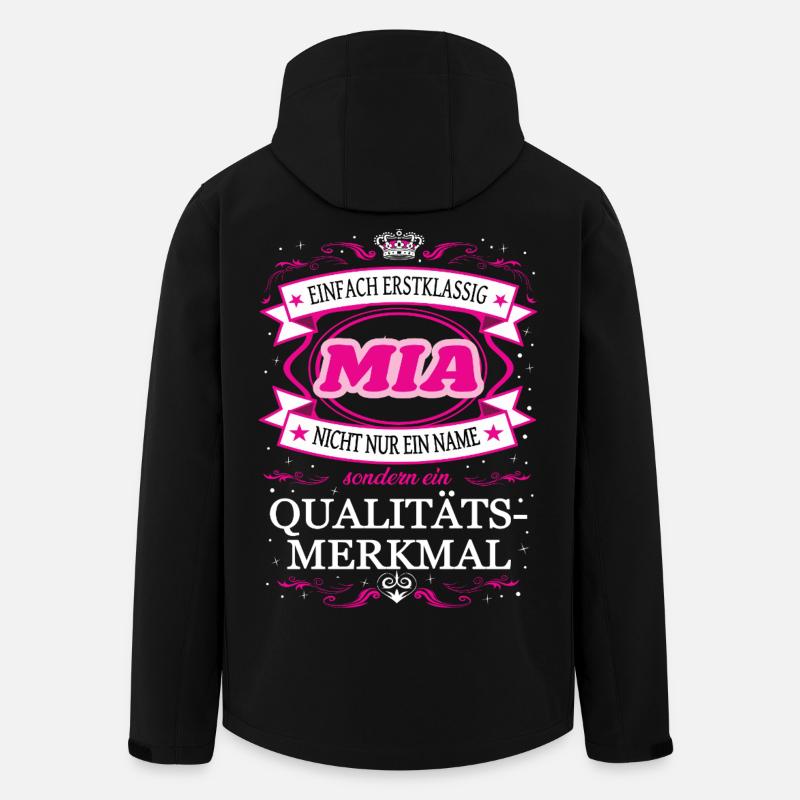 Qualitätsmerkmal Mia einfach Erstklassig - Recycelte Männer Softshell-Jacke von Stanley/Stella - Schwarz