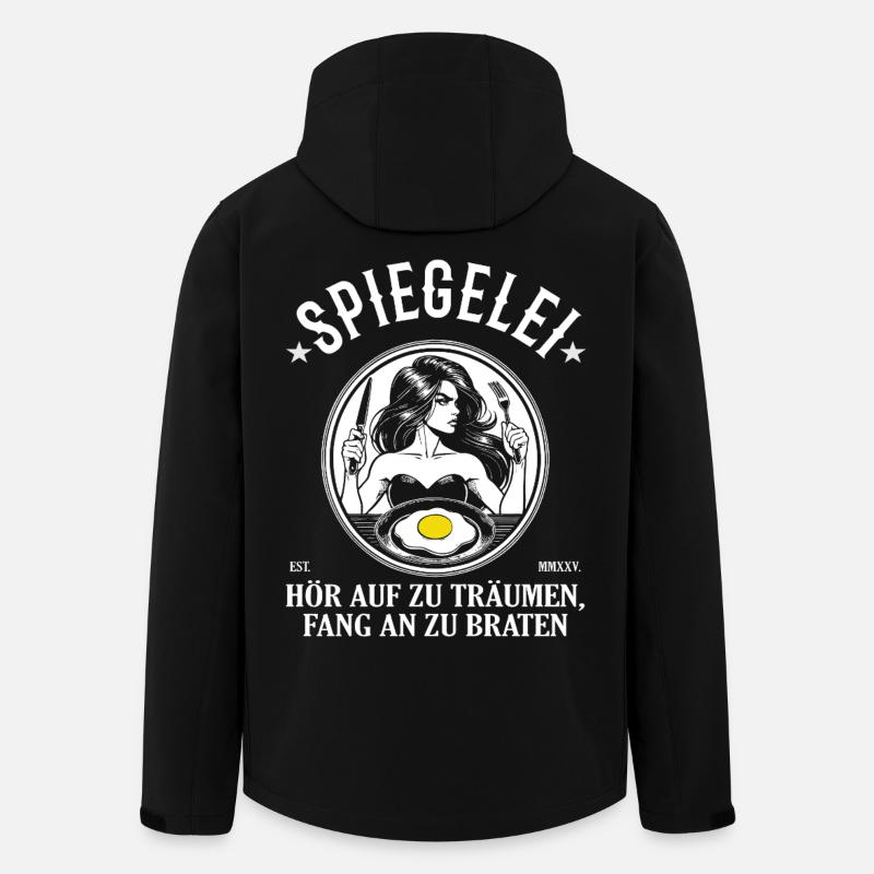 Fried Egg Design – Start Frying - Men’s Recycled Softshell Jacket by Stanley/Stella - black
