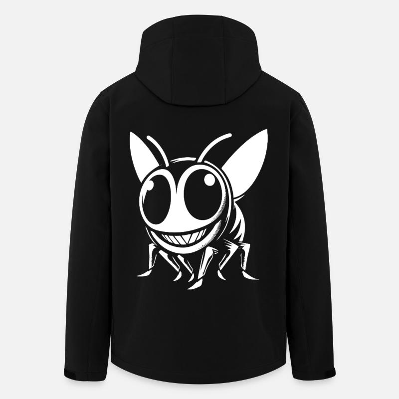 Funny Wasp Design – Comic Fun - Men’s Recycled Softshell Jacket by Stanley/Stella - black