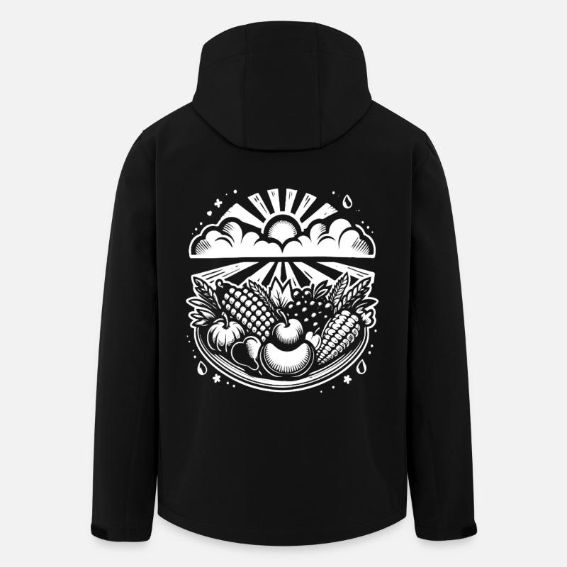 Conception de silhouettes de Thanksgiving - Veste softshell homme en polyester recyclé Stanley/Stella - noir