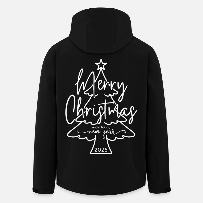 Joyeux Noël et Bonne Année 2026 - Veste softshell homme en polyester recyclé Stanley/Stella - noir