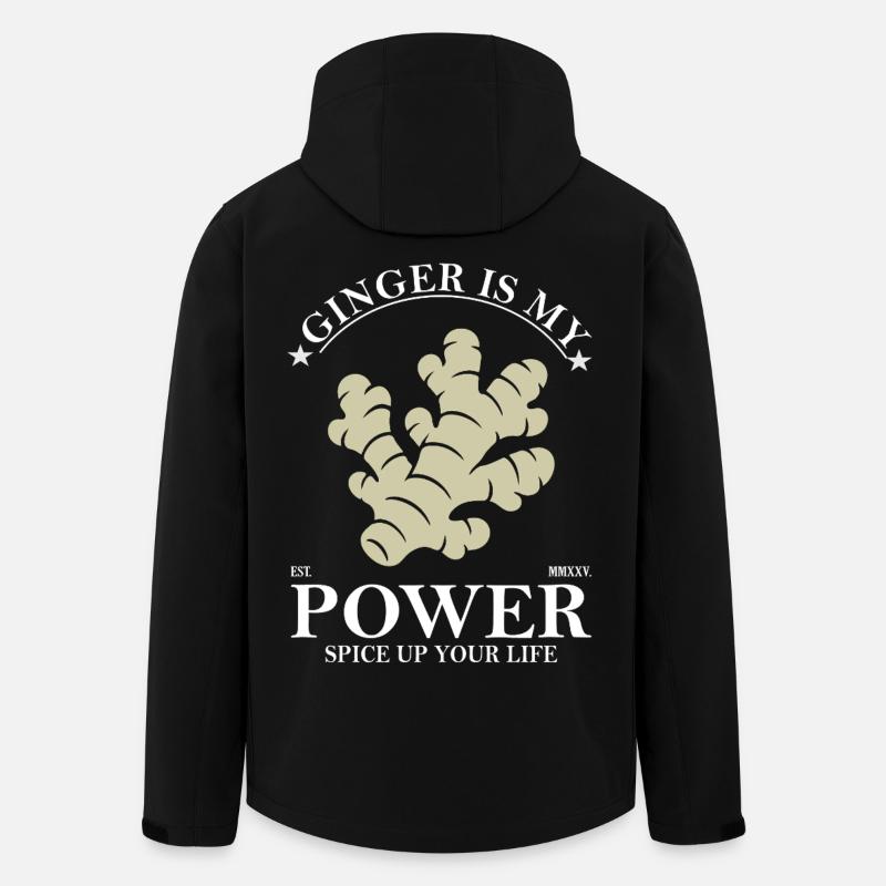 Ginger Is My Power Design - Men’s Recycled Softshell Jacket by Stanley/Stella - black
