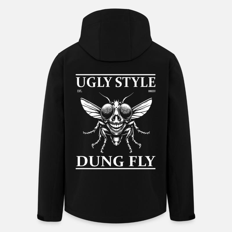 Mistfliege - Style laid Design drôle - Veste softshell homme en polyester recyclé Stanley/Stella - noir
