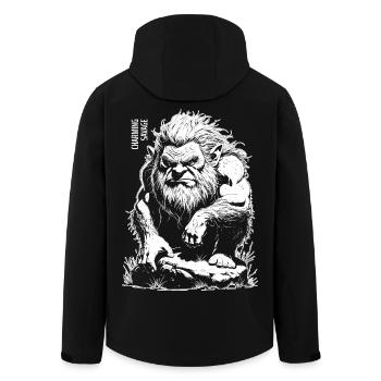 Charming Savage #1 White Design - Men’s Recycled Softshell Jacket by Stanley/Stella - black - Back - AI Model Male 185 light (185cm)