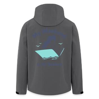 Mon week-end est réservé Bonne lecture - Veste softshell homme en polyester recyclé Stanley/Stella - noir - Dos - AI Model Male 185 light (185cm)