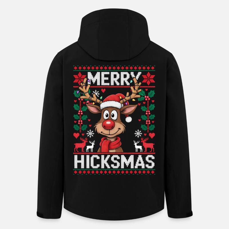 Rentier Rudolph Rote Nase - Weihnachtsgeschenk - Recycelte Männer Softshell-Jacke von Stanley/Stella - Schwarz