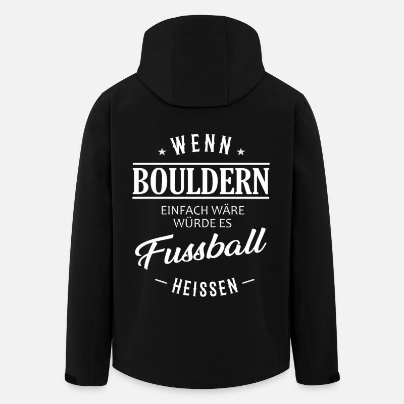 If bouldering were easy - Men’s Recycled Softshell Jacket by Stanley/Stella - black