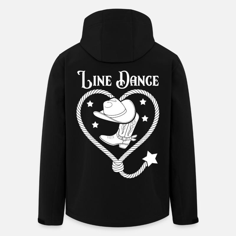 Line Dance Heart Lasso - Men’s Recycled Softshell Jacket by Stanley/Stella - black