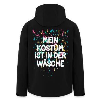 Mein Custom ist in der Wache - Recycelte Männer Softshell-Jacke von Stanley/Stella - Schwarz - Hinten - AI Model Male 185 light (185cm)