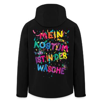 Costume de carnaval Mon costume est à la lavage - Veste softshell homme en polyester recyclé Stanley/Stella - noir - Dos - AI Model Male 185 light (185cm)