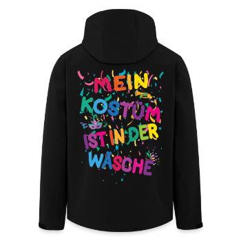 Costume de carnaval Mon costume est à la lavage - Veste softshell homme en polyester recyclé Stanley/Stella - noir - Dos - AI Model Male 185 light (185cm)