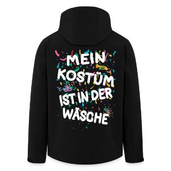 Costume de carnaval Mon costume est à la lavage - Veste softshell homme en polyester recyclé Stanley/Stella - noir - Dos - AI Model Male 185 light (185cm)