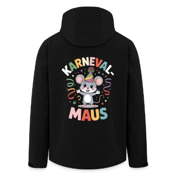 Carnival Mouse Cologne Carnival Mouse - Men’s Recycled Softshell Jacket by Stanley/Stella - black - Back - AI Model Male 185 light (185cm)
