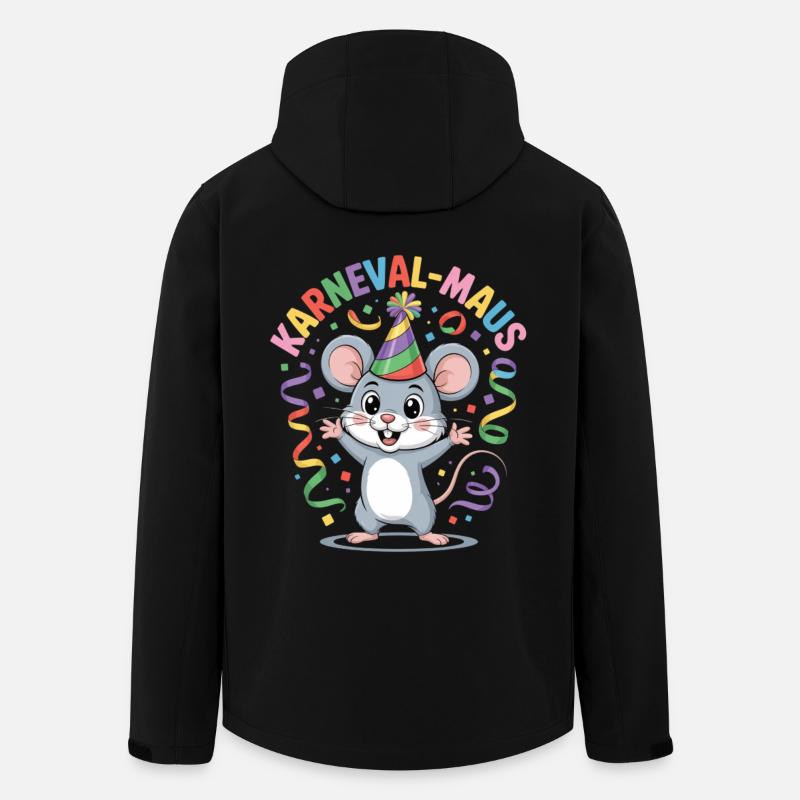 CARNIVAL MOUSE - Men’s Recycled Softshell Jacket by Stanley/Stella - black