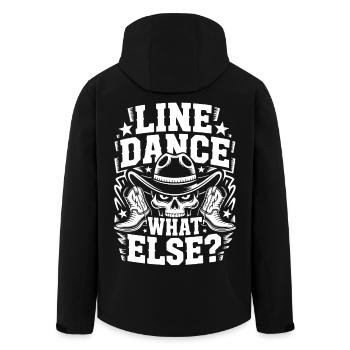 Line Dance Skull Cowboy Logo - Recycelte Männer Softshell-Jacke von Stanley/Stella - Schwarz - Hinten - AI Model Male 185 light (185cm)