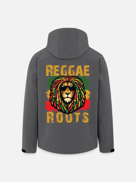 Lion Reggae Roots Rasta-Vibe - Recycelte Männer Softshell-Jacke von Stanley/Stella - Schwarz