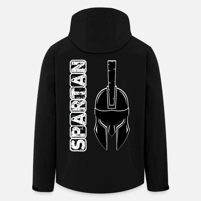 Schwarzer Grunge-Spartan-Helm - Recycelte Männer Softshell-Jacke von Stanley/Stella - Schwarz